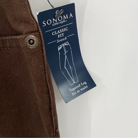 Sonoma Women’s Classic Fit Brown Pants size 14 - Picture 2 of 4